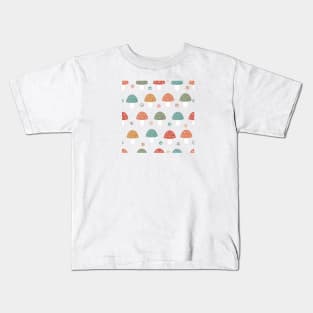 Mushroom with paw prints pattern Kids T-Shirt